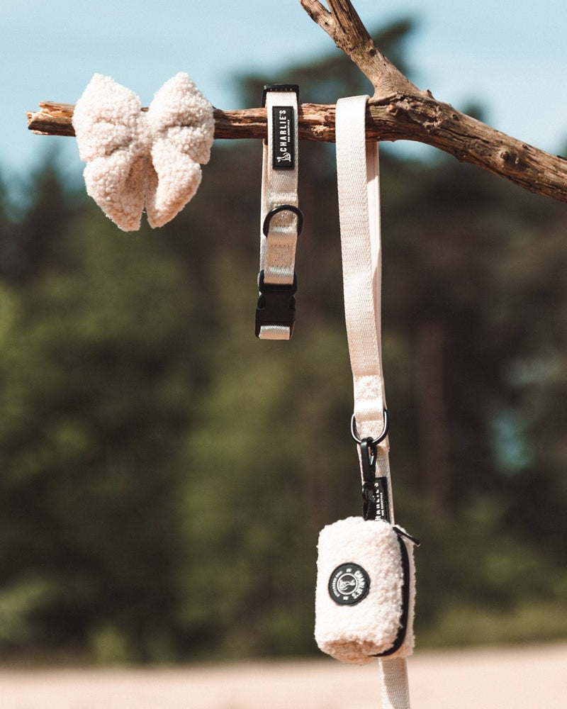 Complete set met hondenhalsband ‘Oh Teddy’ BEIGE